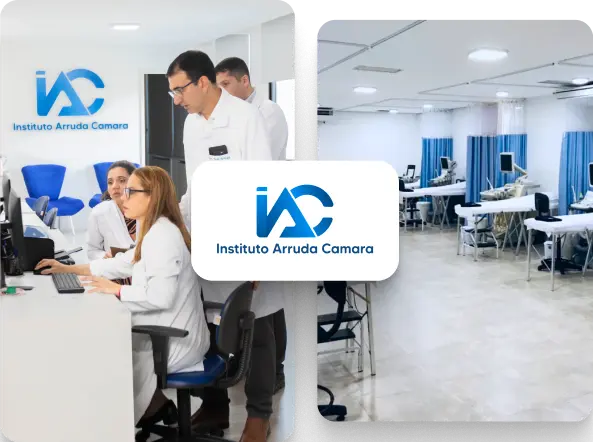Equipe do Instituto Arruda Camara em prática clínica de ultrassonografia